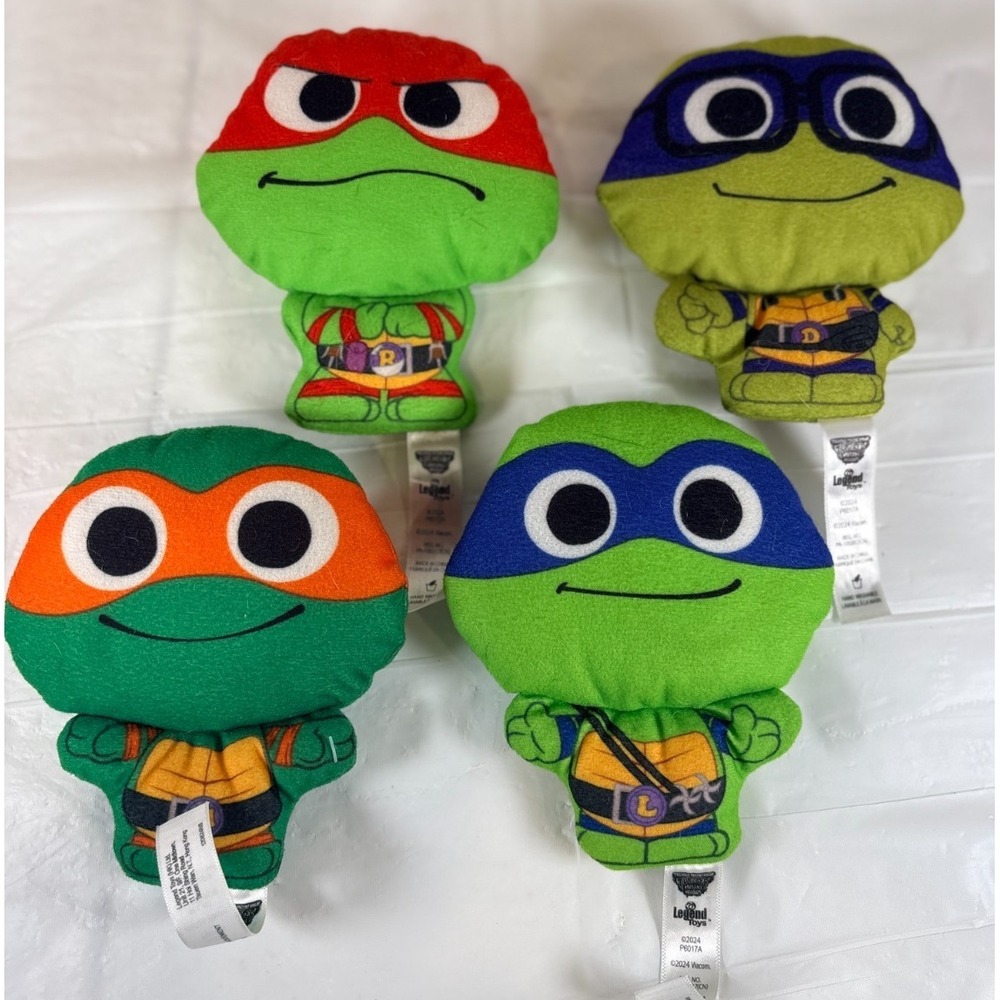 Teenage Mutant Ninja Turtles Nickelodeon Legend Toys Mini Plush Set Of 4 - 4"-5"